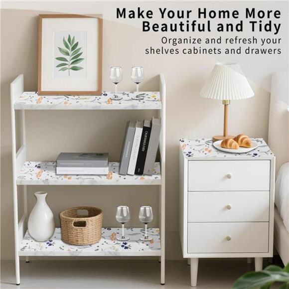 Non Slip Shelf Liner 12 x 118 Inch Waterproof Drawer Cabinet Liner Kitchen Mat - Picture 2 of 8